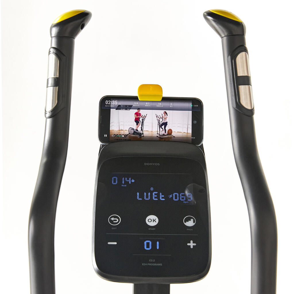 Vélo elliptique EL540 Noir auto-alimenté et connecté, E-Connected et Kinomap