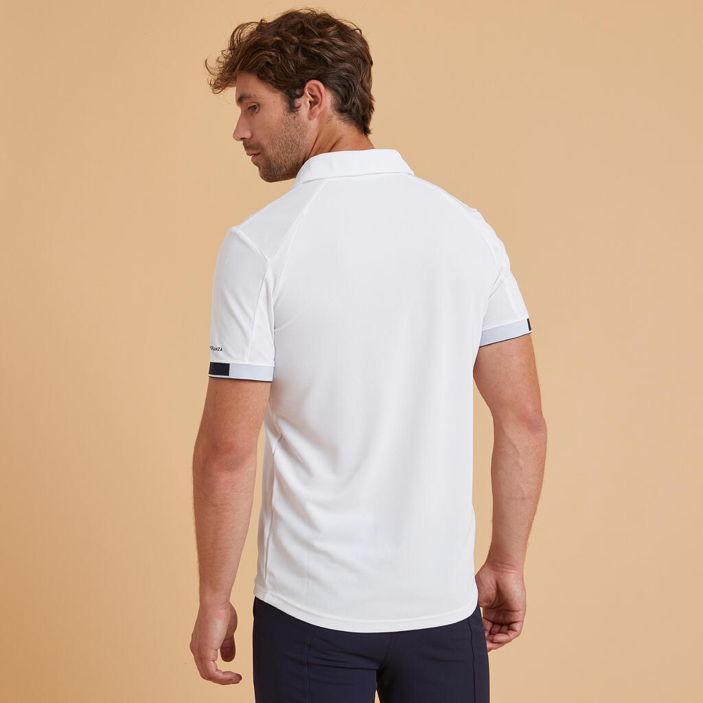 Reit-Poloshirt Herren weiß