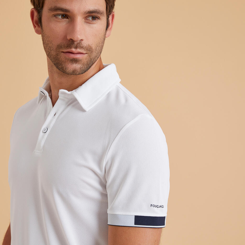 Reit-Poloshirt Herren weiß