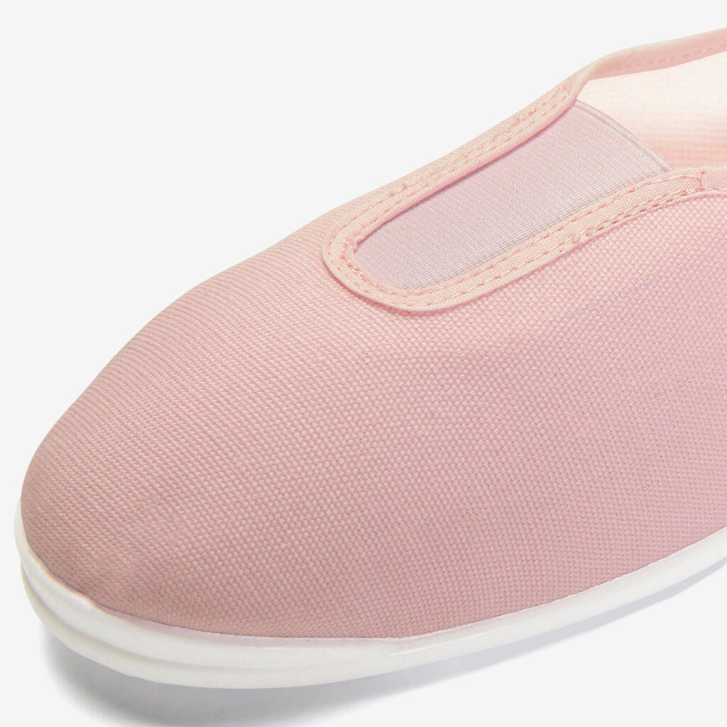 Meiteņu zēnu auduma vingrošanas apavi, rozā