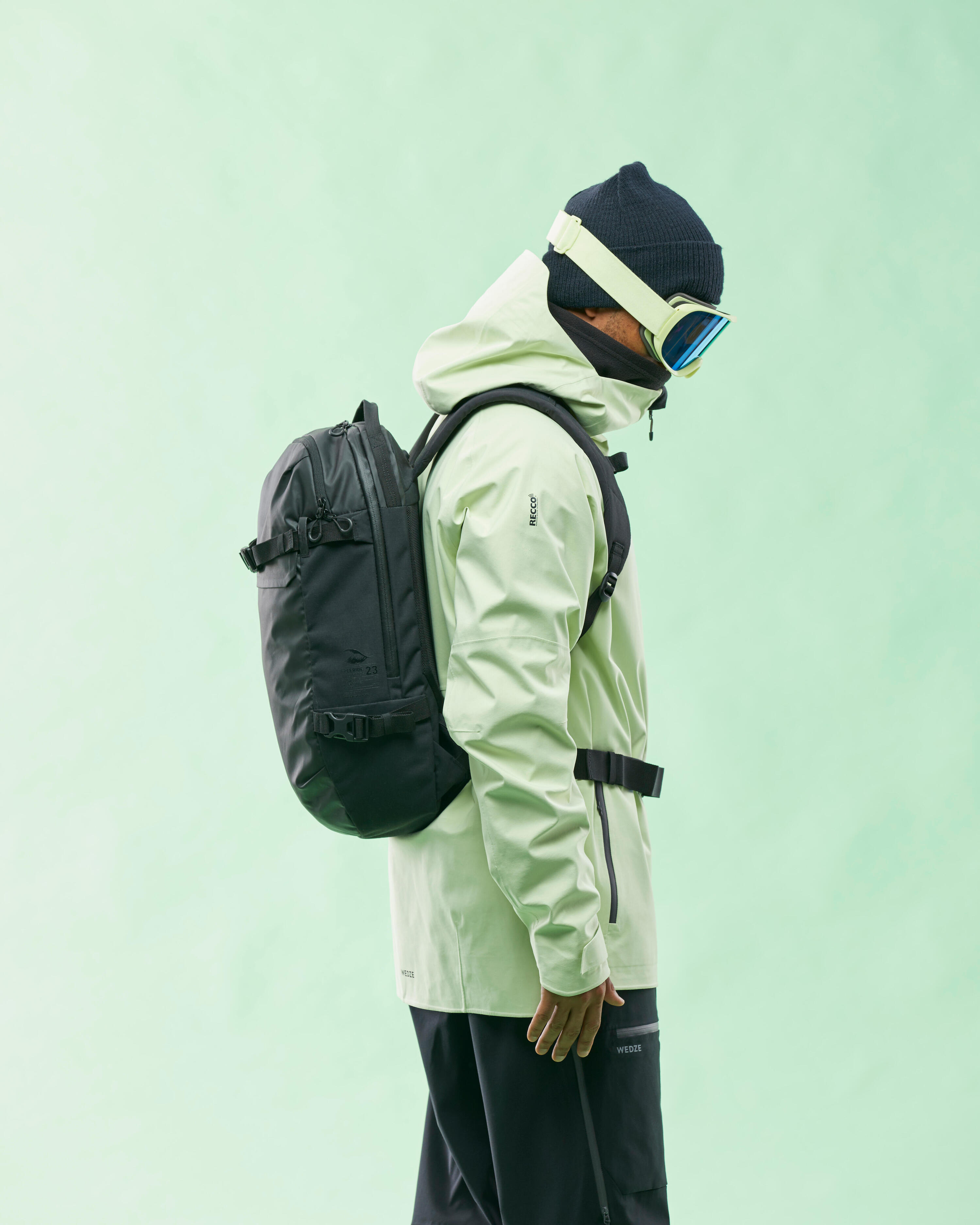 Ski-/Snowbard-/MTB-Rucksack - FR/AM 100 23 L - schwarz 24/24