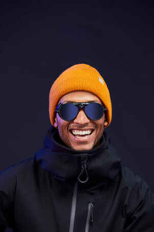 Suaugusiųjų slidinėjimo kepurė „Fisherman“, ochros spalvos