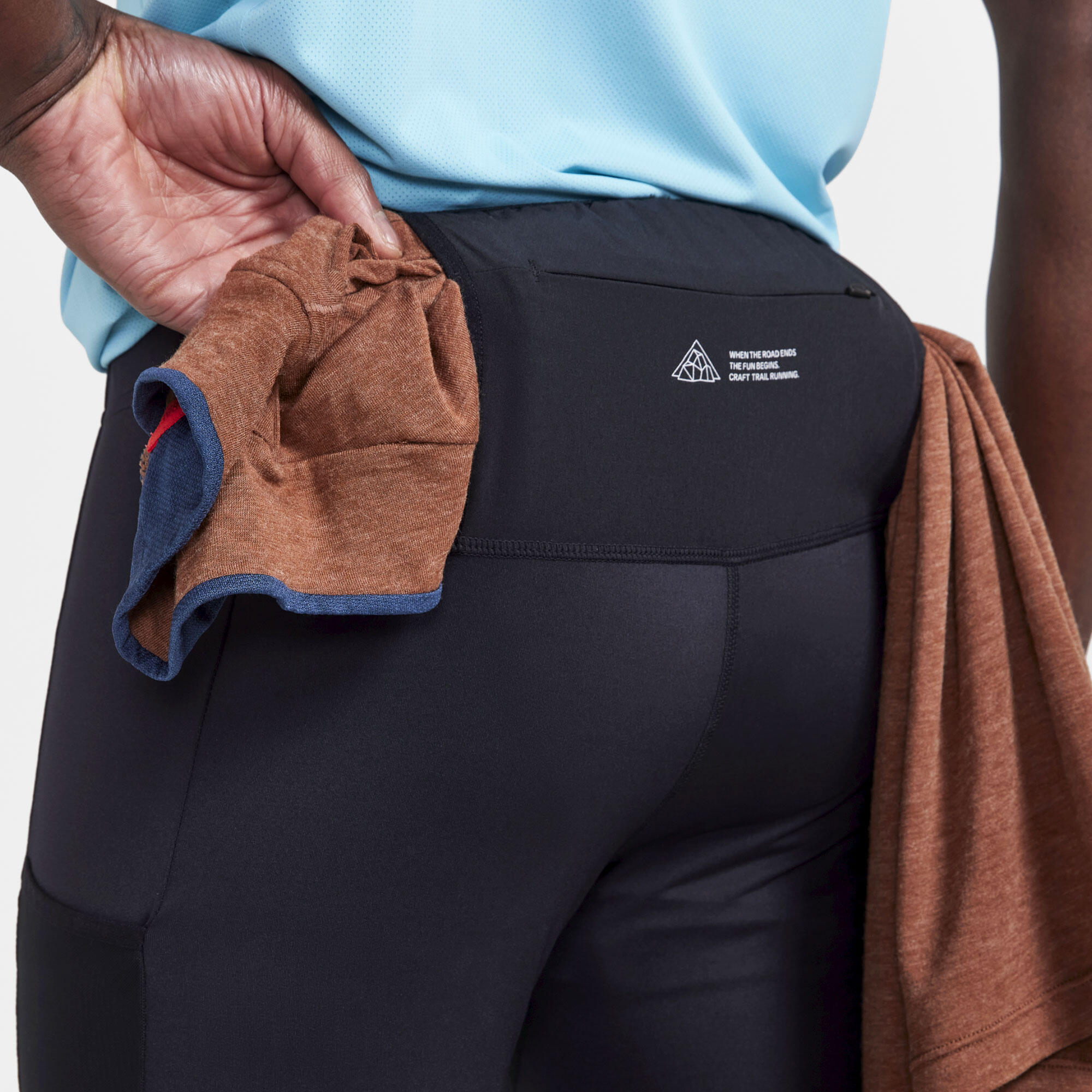 Lauftights lang Trailrunning Herren ‒ Pro Trail schwarz 4/6