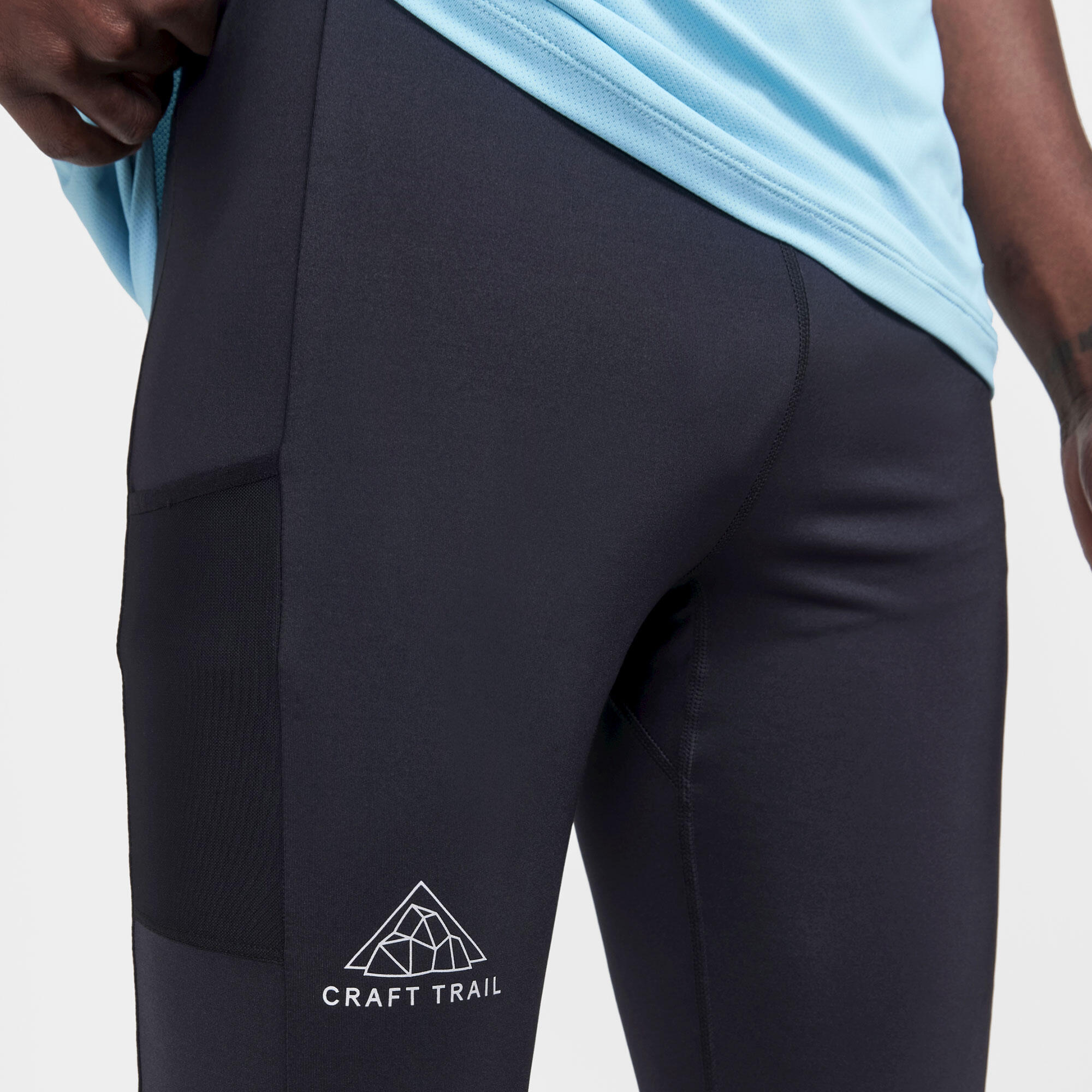 Lauftights lang Trailrunning Herren ‒ Pro Trail schwarz 3/6