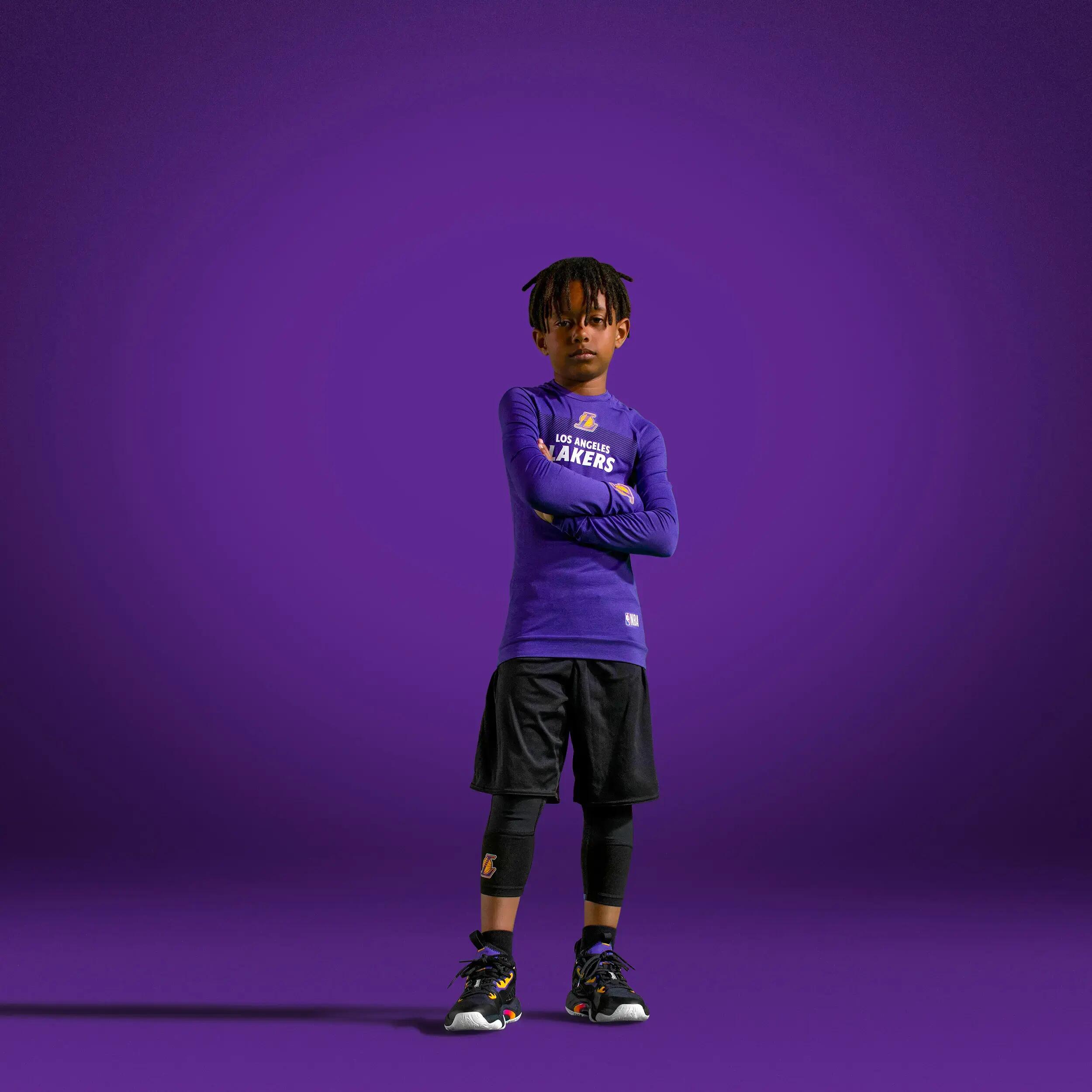 Kids' Basketball Shoes SE900 Mini Me - Black/NBA Los Angeles Lakers 12/14