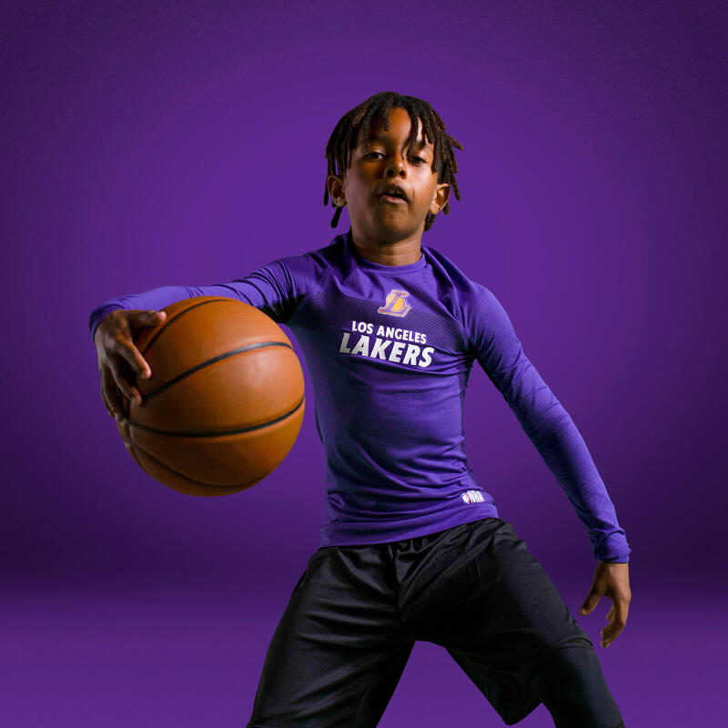 Sous-maillot basketball NBA Los Angeles Lakers Enfant - UT500 Violet