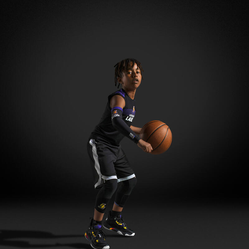 Maiou termic Baschet NBA UT500 Los Angeles Lakers Negru Copii 