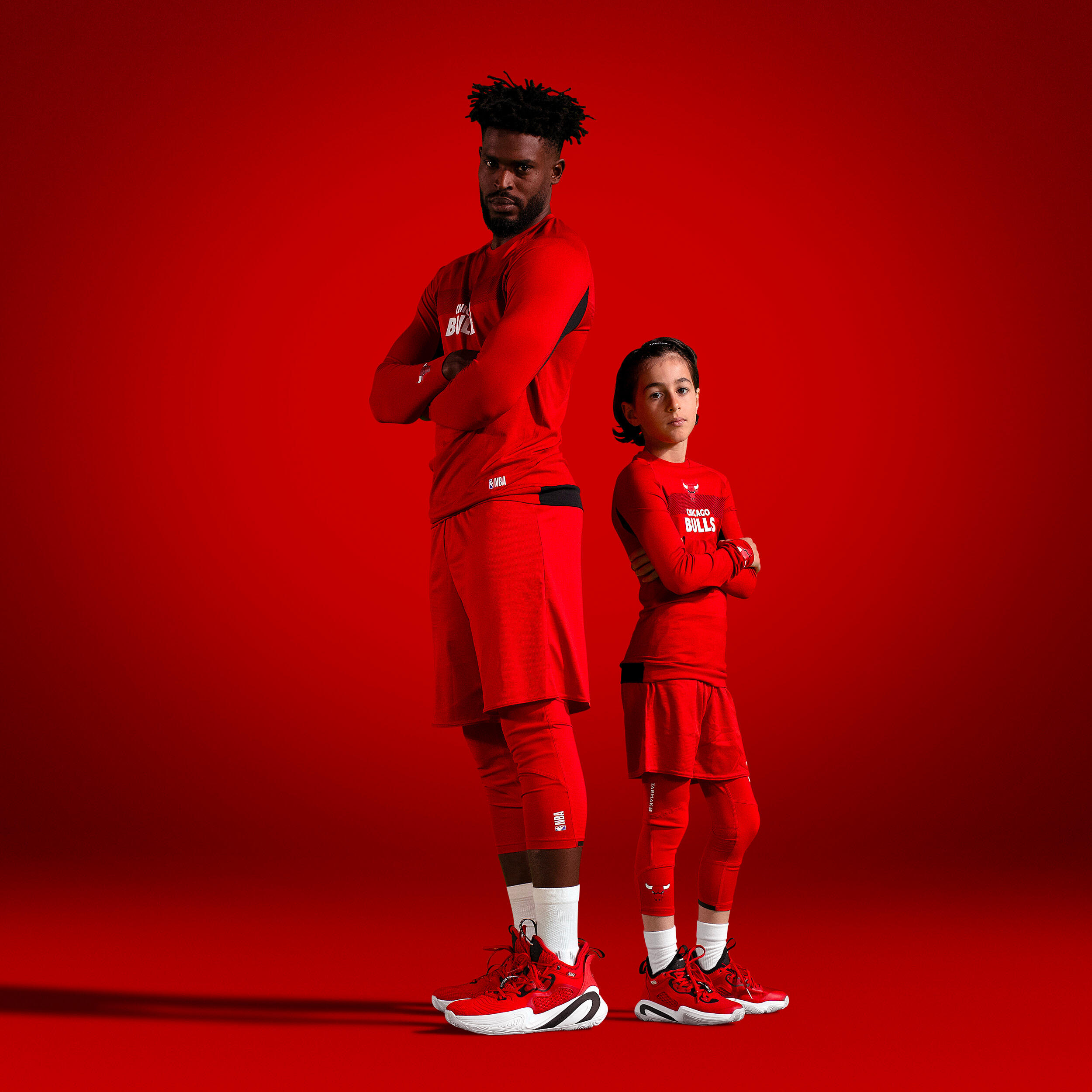 Maglia termica basket unisex UT 500 NBA CHICAGO BULLS rossa 10/14