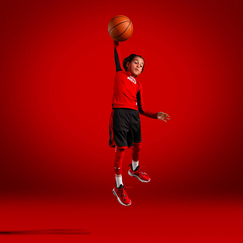 Maglia termica basket bambino unisex UT 500 NBA CHICAGO BULLS rossa