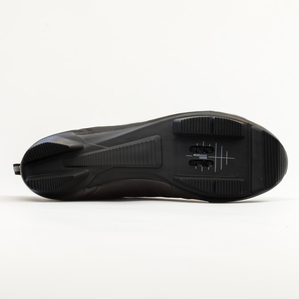 Šosejas un grants riteņbraukšanas šņorējamie SPD apavi “GRVL 500”, melni