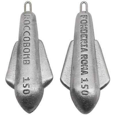 Piombo pesca surfcasting Fonderia di Roma Roccobomb anello inox 2 pezzi
