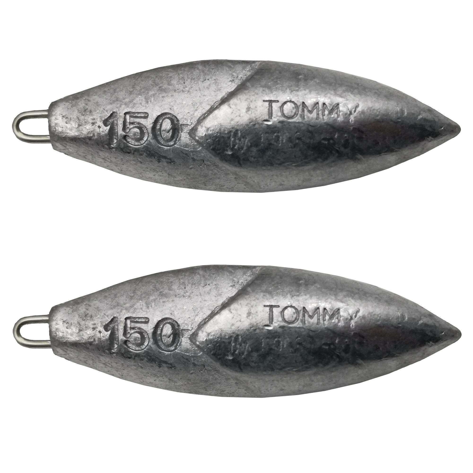 Piombo pesca surfcasting Fonderia di Roma Tommy grigio 2 pz anello inox 2/2