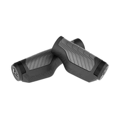 
      130mm Ergonomic Mountain Bike Grips Twin-Pack - Black/Grey
  