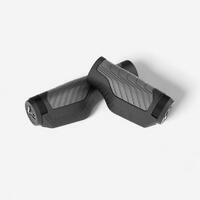 POIGNEES GRIPS VTT ERGONOMIQUES 130MM NOIR/GRIS PAIRE