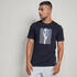 Men's Indian Original Cotton Blend Gym T-shirt Crew Neck 500 - Navy Blue