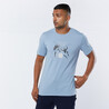 Men's Indian Original Cotton Blend Gym T-shirt Crew Neck 500 - Pale Blue