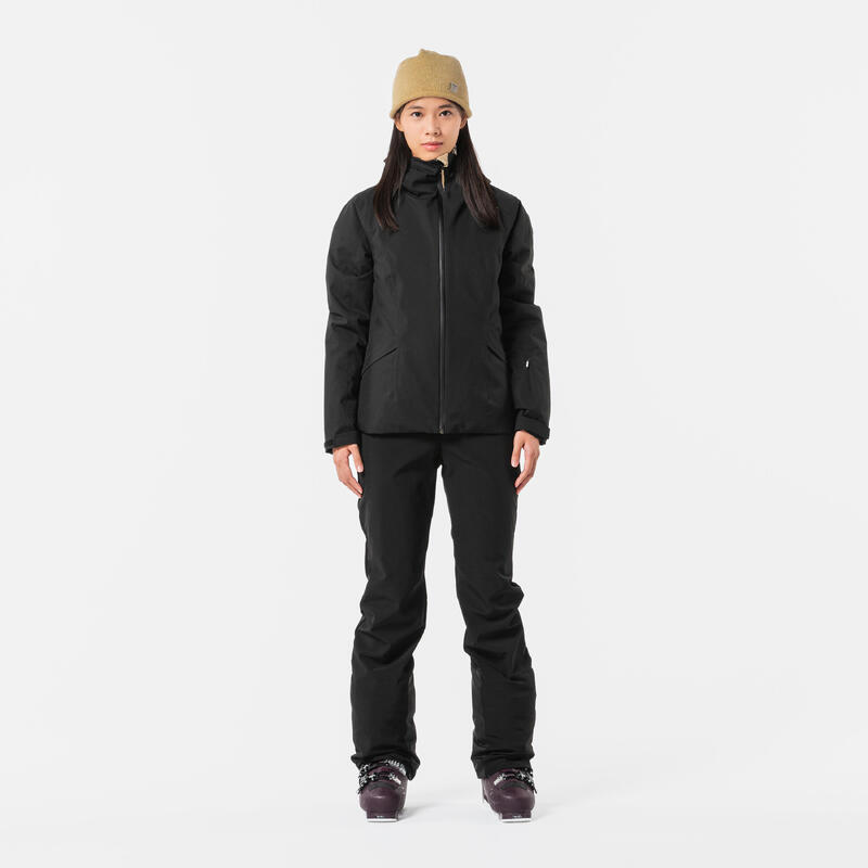 女款滑雪外套 500－黑色