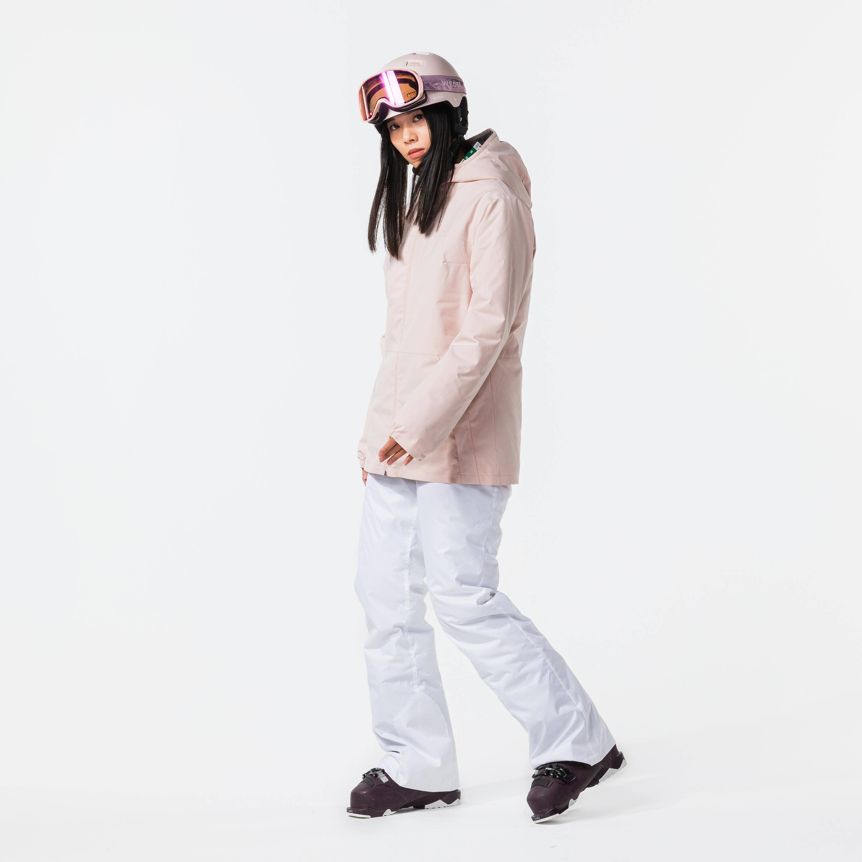 Women Winter Jacket for Skiing - Pink -8°C -  2