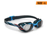 Swimming Goggles Size L Clear Lenses Xbase Print Mike Blue