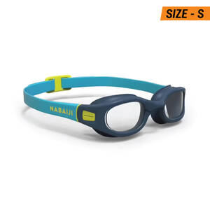 Kids Swimming Goggles UV Protection Anti Fogging Clear Lenses Soft 100 Blue