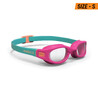 Swimming Goggles Size S Clear Lenses Soft 100 Coral Pink
