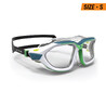 Swimming Goggles Mask Size S Clear Lenses Active White Green