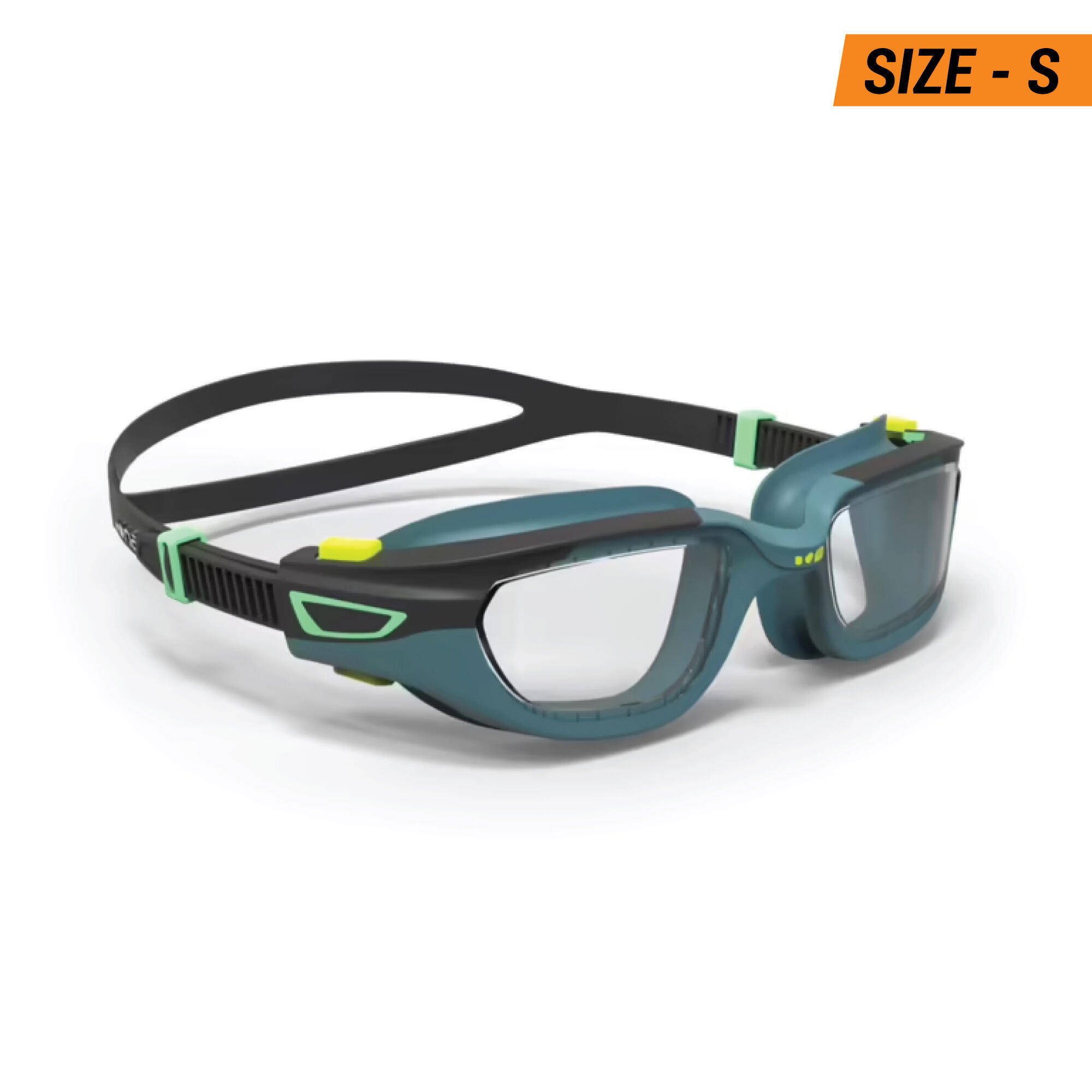 Kids Swimming Goggles UV Protection Anti Fogging Clear Lenses Spirit Black Blue -  1