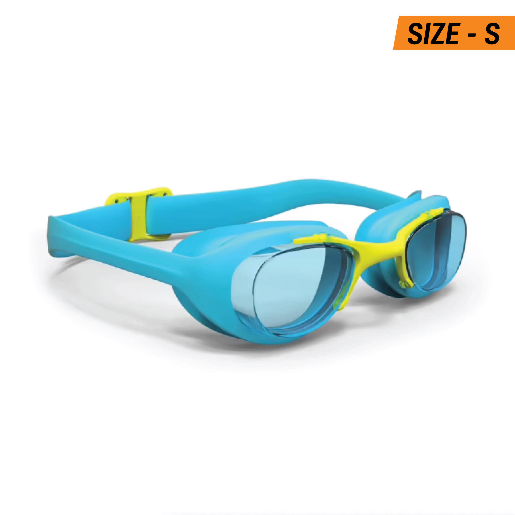 Kids Swimming Goggles UV Protection Anti Fogging Clear Lenses Xbase Blue Yellow