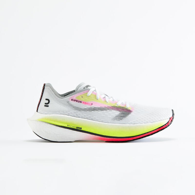 Zapatillas de running placa carbono hombre Kiprun KD900X blancas