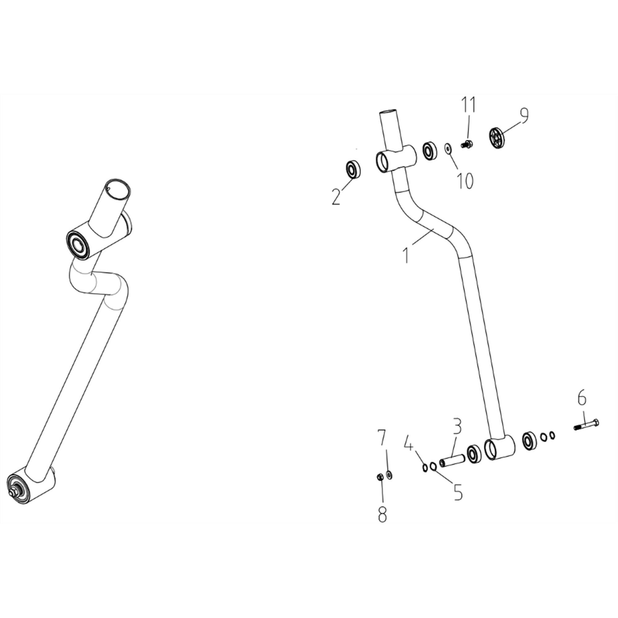 BRAS MOBILE DROIT BAS 3/5