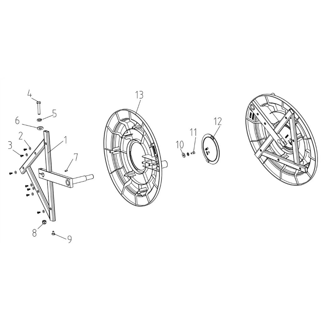 Crossed Crank Arm and Flange