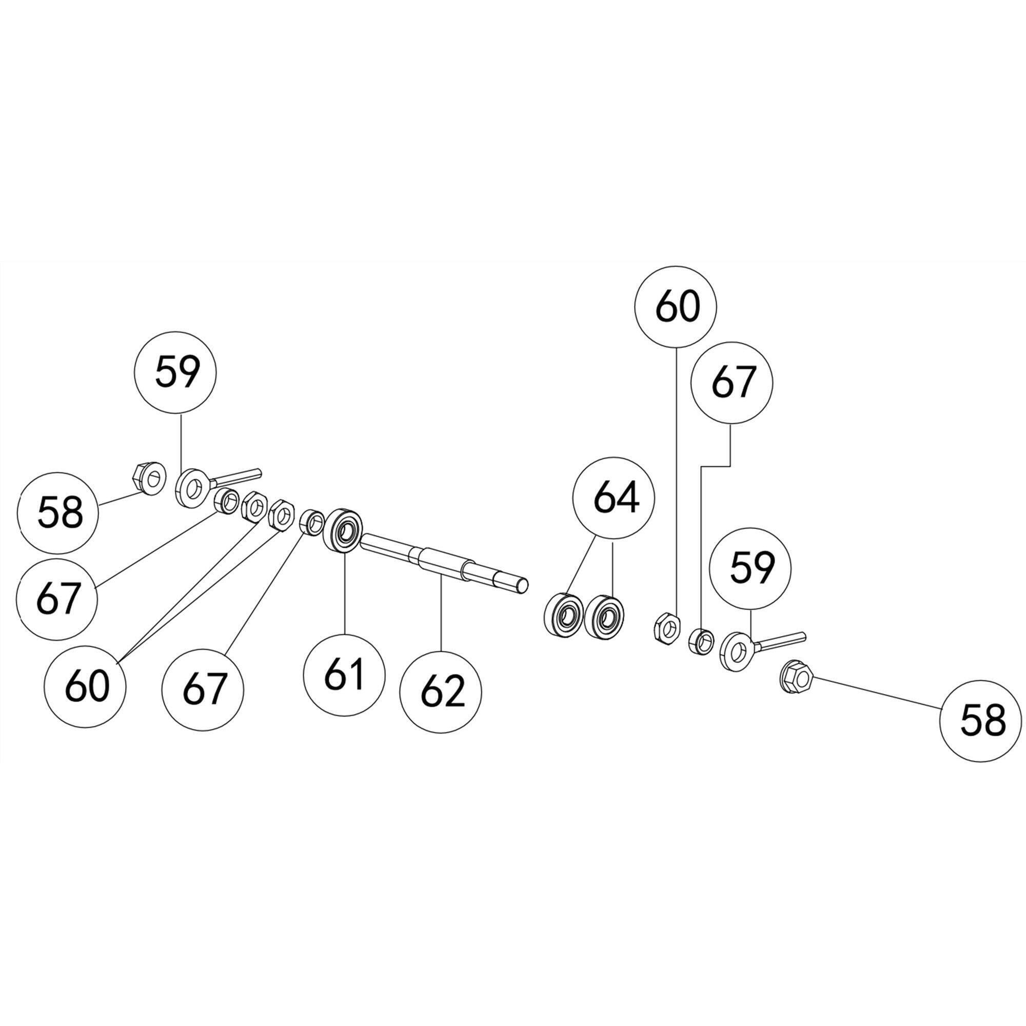 Biking100 flywheel axle