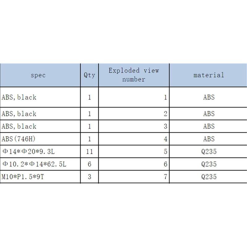 Afdekkap rechts en schroeven FRO 120