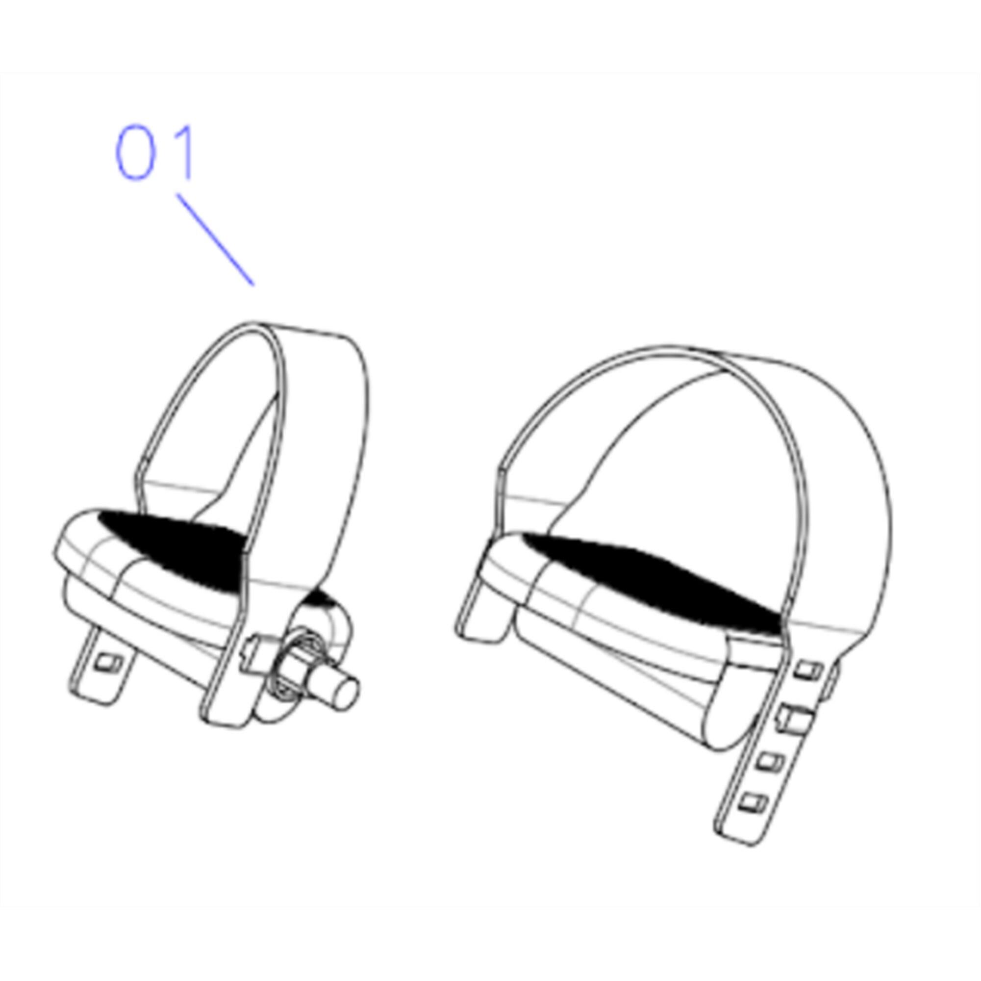 Paire de pédales monobloc - DOMYOS