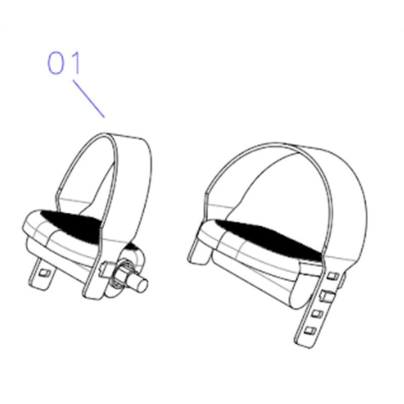 PAIRE DE PEDALES MONOBLOC