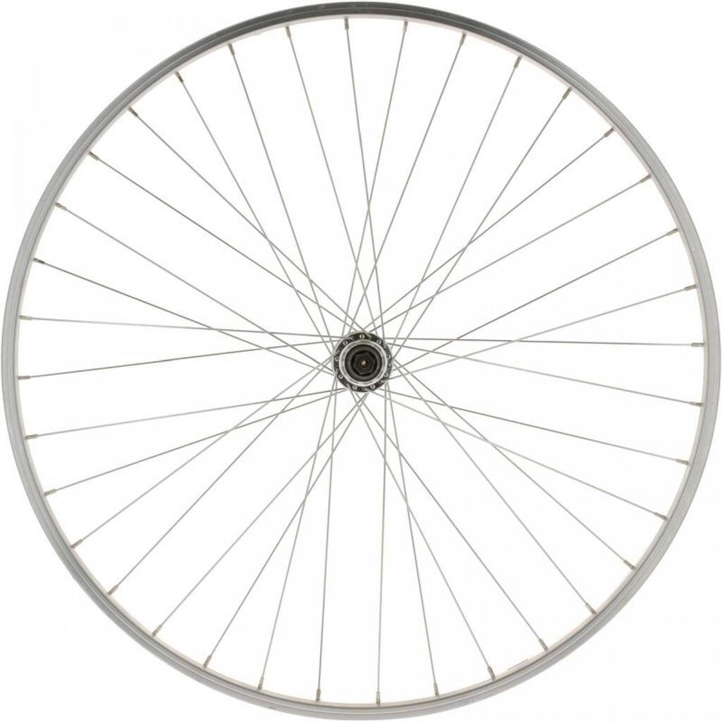 28 col. hibridinio dviračio galinis ratas, sidabro spalv.