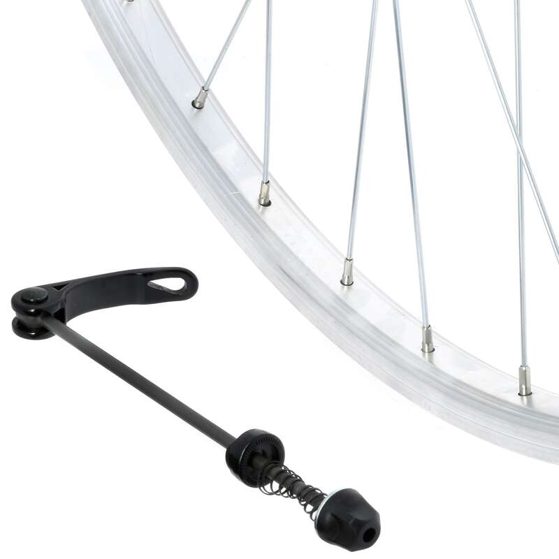 Roue vtc 28" av blocage jante argent mach1 er10. moyeu miche magnum v