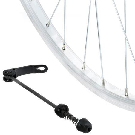 ЗАДНЕЕ КОЛЕСО 28" ДЛЯ ВЕЛОСИПЕДА ГИБРИДА СЕРЕБРИСТОГО ЦВЕТА - Decathlon