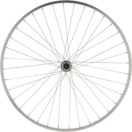 
      28 col. hibridinio dviračio galinis ratas, sidabro spalv.
  