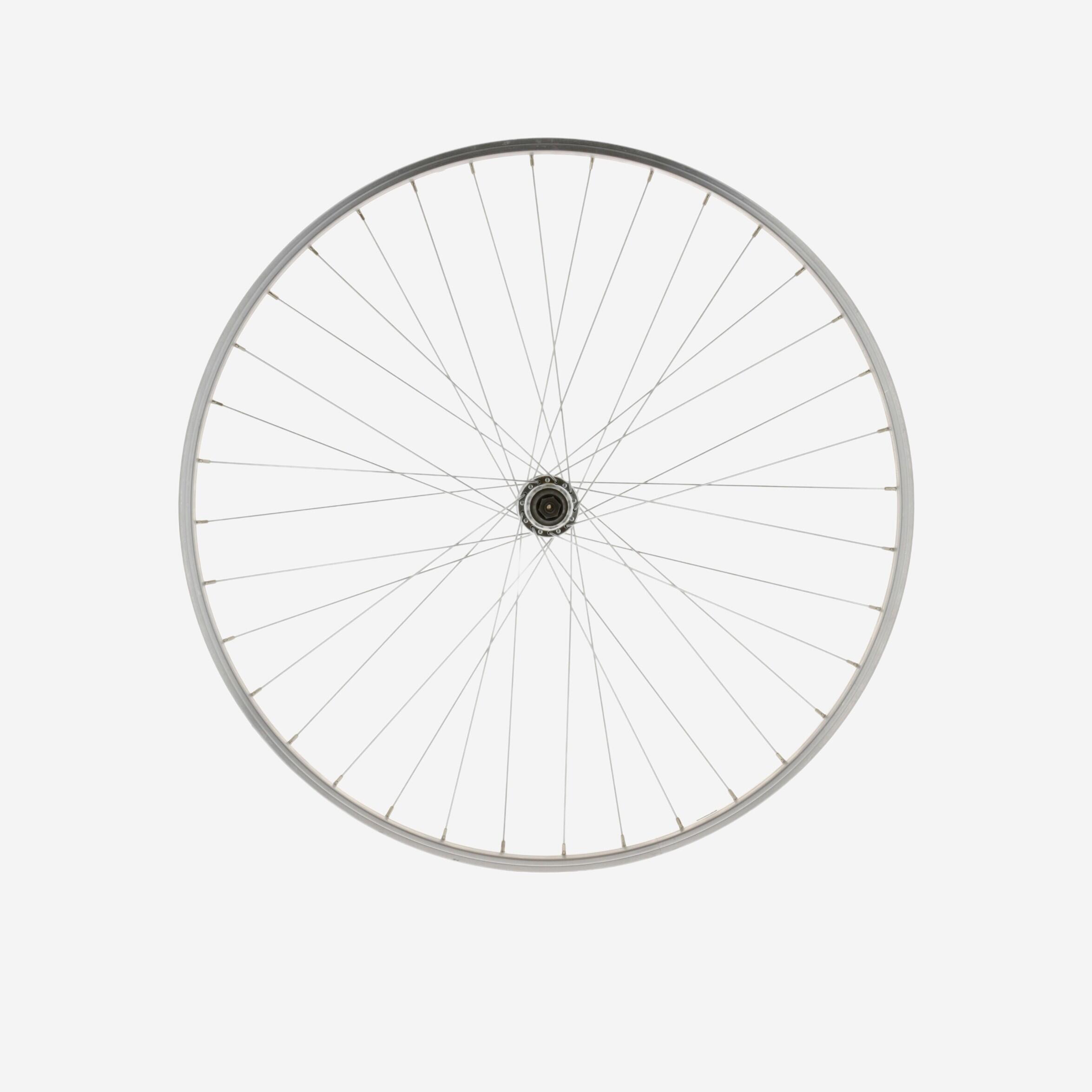 ROUE VTC 28 Arriere Simple Paroie Roue Libre V Brake Vis Argent RIVERSIDE Decathlon