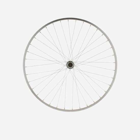ROUE VTC 28"/ Arrière/ Simple Paroie/ Roue Libre/ V-Brake/ Vis/ Argent