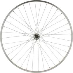 ACHTERWIEL HYB 28" / ENKELWANDIG / Freewheel / V-brake/ Schroef / Zilver