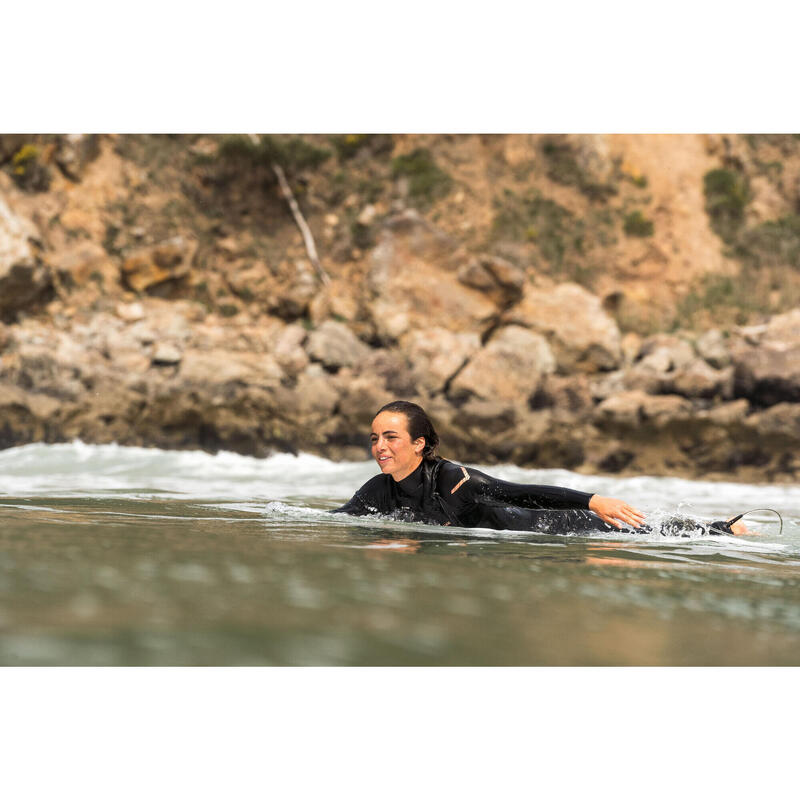 Neopreno surf Mujer agua templada 3/2 mm cremallera pecho