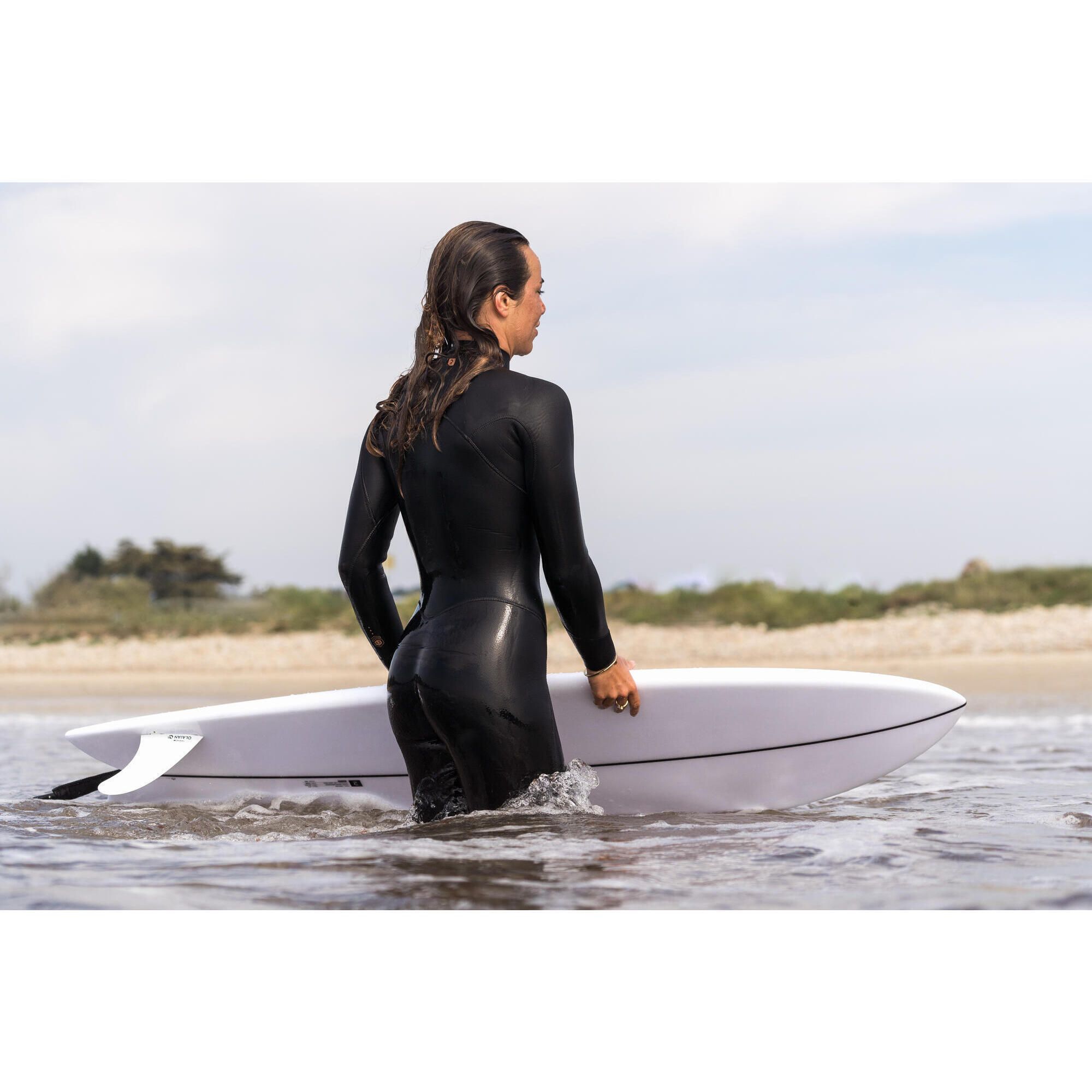 Combinaison néoprène Surf 3/2 mm front zip Femme - 900 noir 16/22