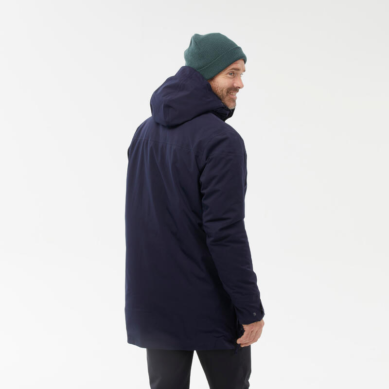 Geacă Parka Iarnă Impermeabilă Drumeție pe zăpadă NH500 -10°C Albastru Bărbați