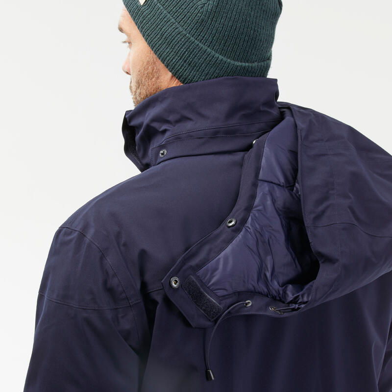 Geacă Parka Iarnă Impermeabilă Drumeție pe zăpadă NH500 -10°C Albastru Bărbați