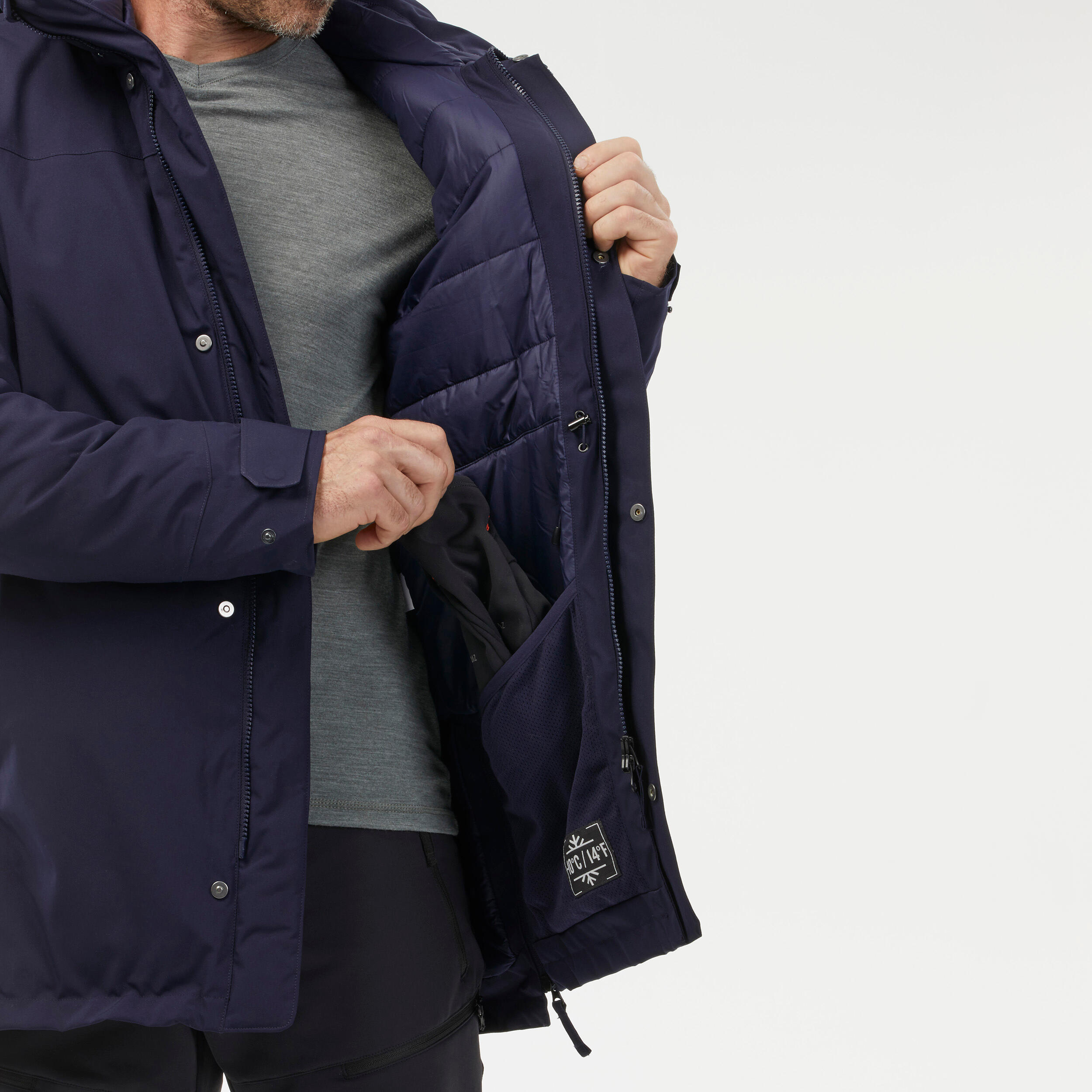 QUECHUA (ケシュア) 登山・ハイキング メンズ パーカー 防水 -10°C NH500