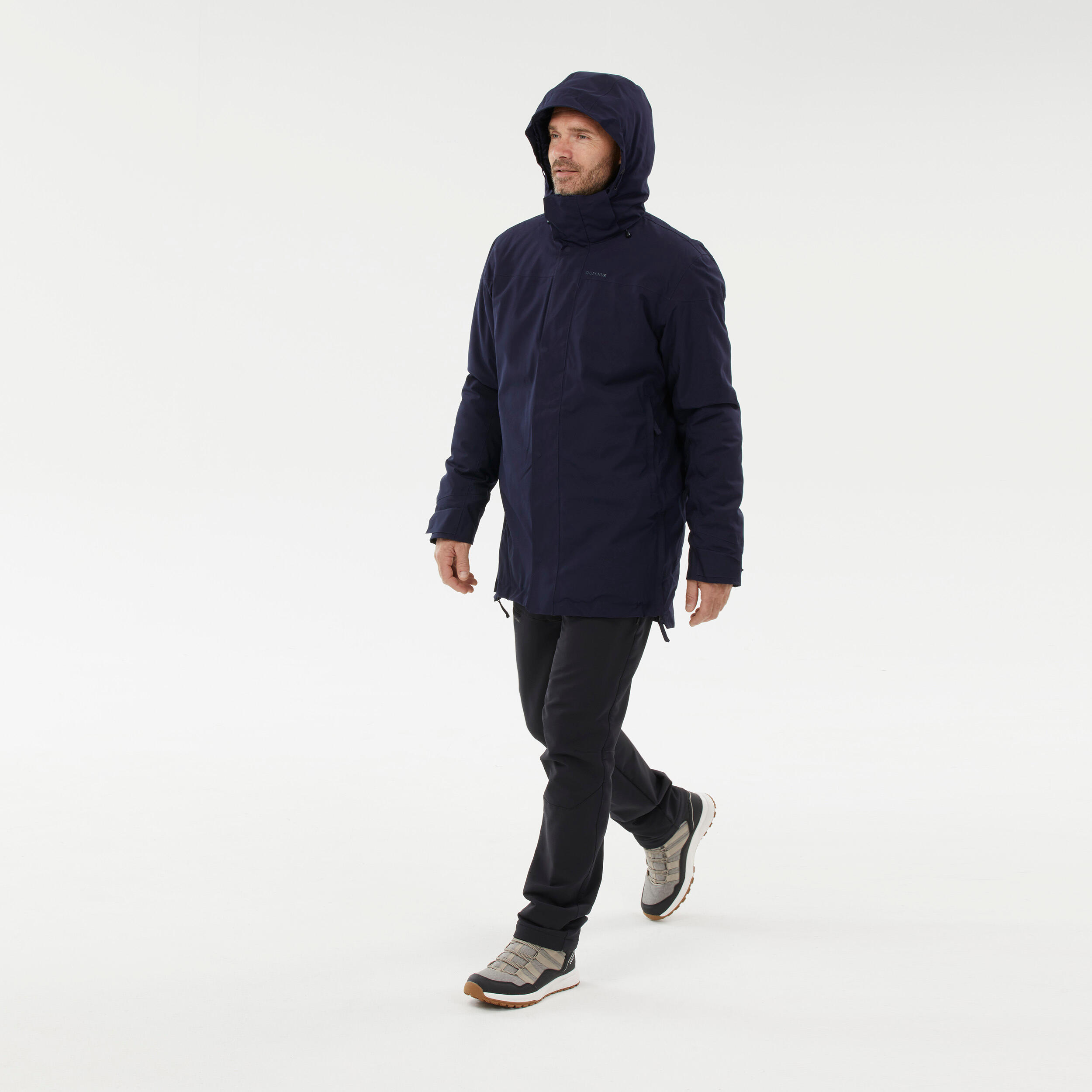 Manteau d'hiver imperméable homme – SH 500 bleu - QUECHUA