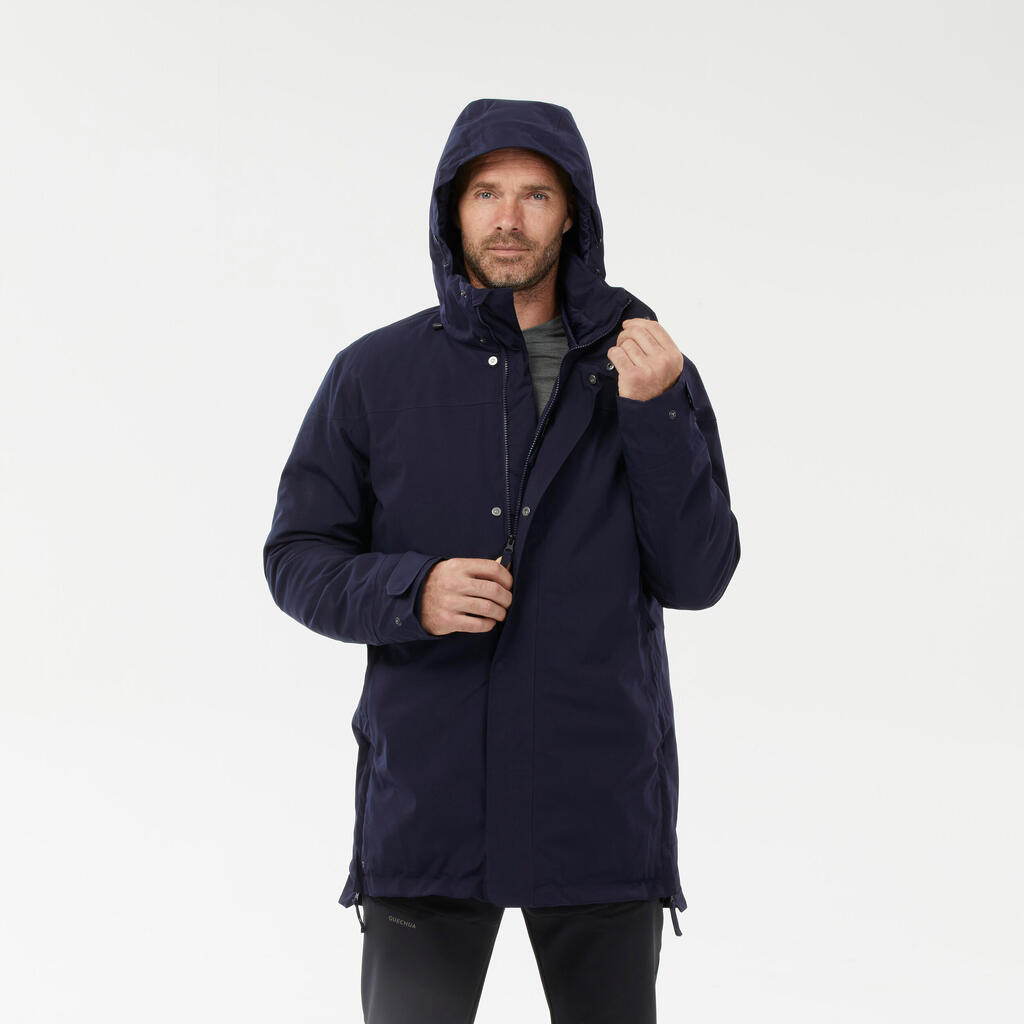 Parka de randonnée -10°C imperméable homme, NH500 bleu noir
