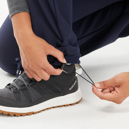 Штани жіночі SH500 водовідштовхувальні для туризму сині